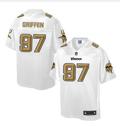 Nike Vikings #97 Everson Griffen White Men's NFL Pro Line Fashion Game Jersey
