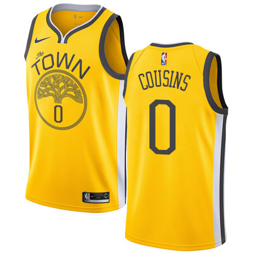 Nike Warriors #0 DeMarcus Cousins Gold NBA Swingman Earned Edition Jersey Nike Warriors #0 DeMarcus Cousins Gold NBA Swingman Earned Edition Jersey