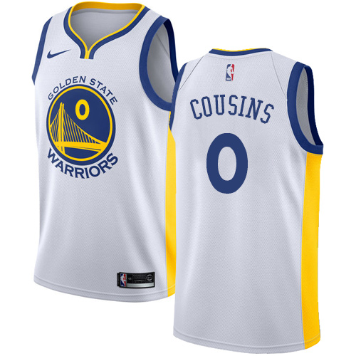 Nike Warriors #0 DeMarcus Cousins White NBA Swingman Association Edition Jersey