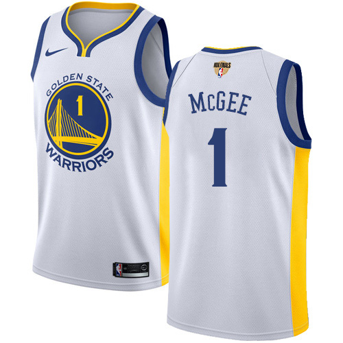 Nike Warriors #1 JaVale McGee White The Finals Patch NBA Swingman Association Edition Jersey Nike Warriors #1 JaVale McGee White The Finals Patch NBA Swingman Association Edition Jersey