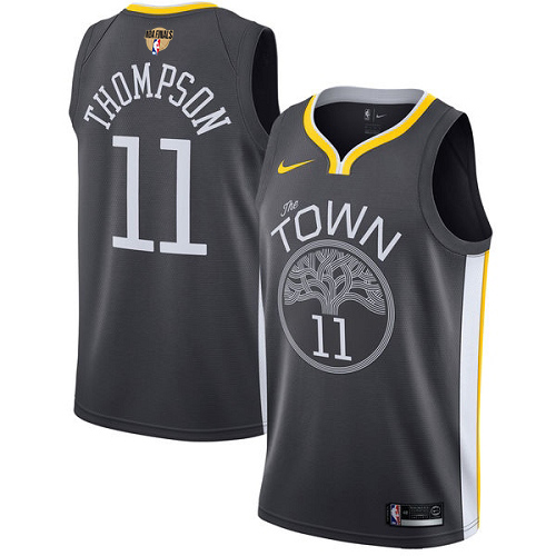 Nike Warriors #11 Klay Thompson Black The Finals Patch NBA Swingman Statement Edition Jersey Nike Warriors #11 Klay Thompson Black The Finals Patch NBA Swingman Statement Edition Jersey