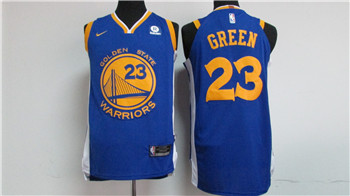 Nike Warriors #23 Draymond Green Blue 2017-18 Stitched NBA Jersey