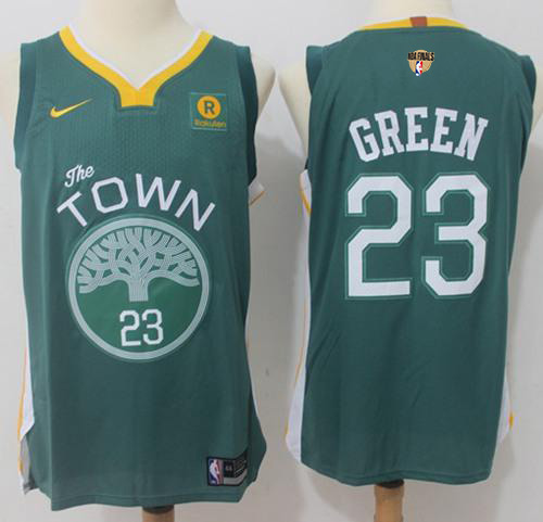 Nike Warriors #23 Draymond Green Green The Finals Patch NBA Authentic Jersey Nike Warriors #23 Draymond Green Green The Finals Patch NBA Authentic Jersey