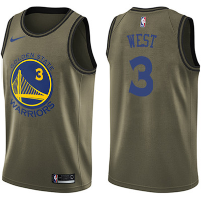 Nike Warriors #3 David West Green Salute to Service Youth NBA Swingman Jersey Nike Warriors #3 David West Green Salute to Service Youth NBA Swingman Jersey