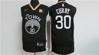 Nike Warriors #30 Stephen Curry Black 2017-18 Stitched NBA Jersey