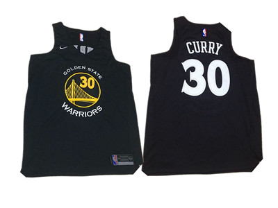 Nike Warriors #30 Stephen Curry Black Stitched NBA  Jersey