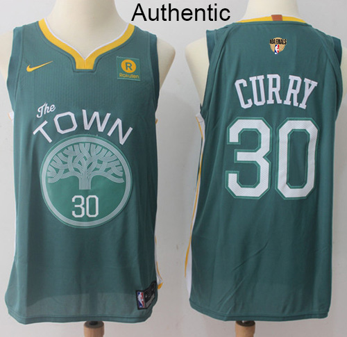 Nike Warriors #30 Stephen Curry Green The Finals Patch NBA Authentic Jersey Nike Warriors #30 Stephen Curry Green The Finals Patch NBA Authentic Jersey
