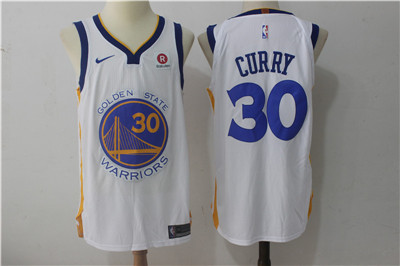 Nike Warriors #30 Stephen Curry White 2017-18 Stitched NBA Jersey