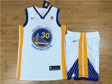 Nike Warriors #30 Stephen Curry White Swingman Jersey(With Shorts) Nike Warriors #30 Stephen Curry White Swingman Jersey(With Shorts)
