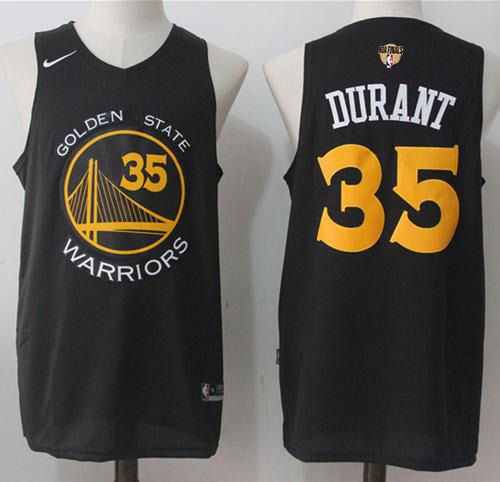 Nike Warriors #35 Kevin Durant Black Fashion The Finals Patch NBA Swingman Jersey Nike Warriors #35 Kevin Durant Black Fashion The Finals Patch NBA Swingman Jersey