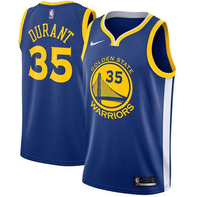Nike Warriors #35 Kevin Durant Blue Youth NBA Swingman Jersey