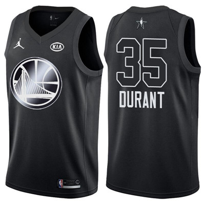 Nike Warriors #35 Kevin Durant Jordan Brand Black 2018 All-Star Game Swingman Jersey Nike Warriors #35 Kevin Durant Jordan Brand Black 2018 All-Star Game Swingman Jersey