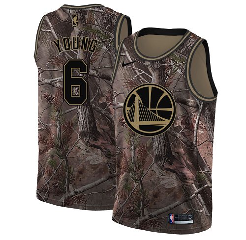 Nike Warriors #6 Nick Young Camo Women's NBA Swingman Realtree Collection Jersey