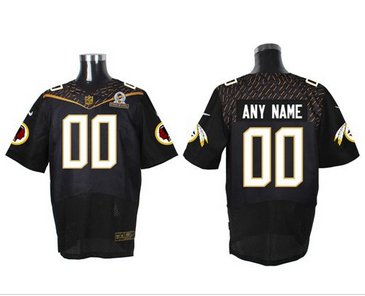 Nike Washington Redskins Customized Black 2016 Pro Bowl Men's Stitched NFL Elite Jersey