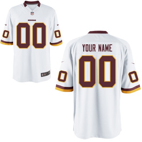 Nike Washington Redskins Customized Game White Jerseys