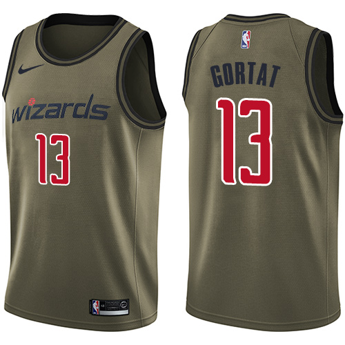 Nike Wizards #13 Marcin Gortat Green Salute to Service NBA Swingman Jersey