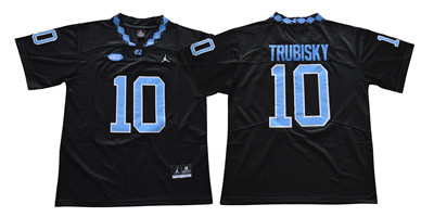 North Carolina Tar Heels #10 Mitch Trubisky Black College Football Jersey
