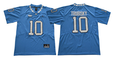 North Carolina Tar Heels #10 Mitch Trubisky Blue College Football Jersey