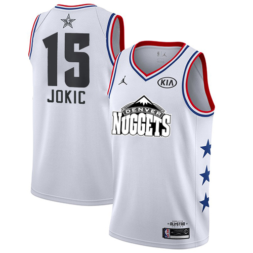 Nuggets #15 Nikola Jokic White Youth Basketball Jordan Swingman 2019 All-Star Game Jersey