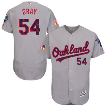 Oakland Athletics Sonny Gray Majestic Fashion Stars & Stripes FlexBase Player Jersey - Gray Oakland Athletics Sonny Gray Majestic Fashion Stars & Stripes FlexBase Player Jersey - Gray