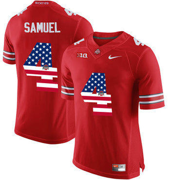 Ohio State Buckeyes 4 Curtis Samuel Red USA Flag College Football Limited Jersey
