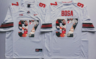 Ohio State Buckeyes 97 Joey Bosa White Portrait Number College Jersey Ohio State Buckeyes 97 Joey Bosa White Portrait Number College Jersey