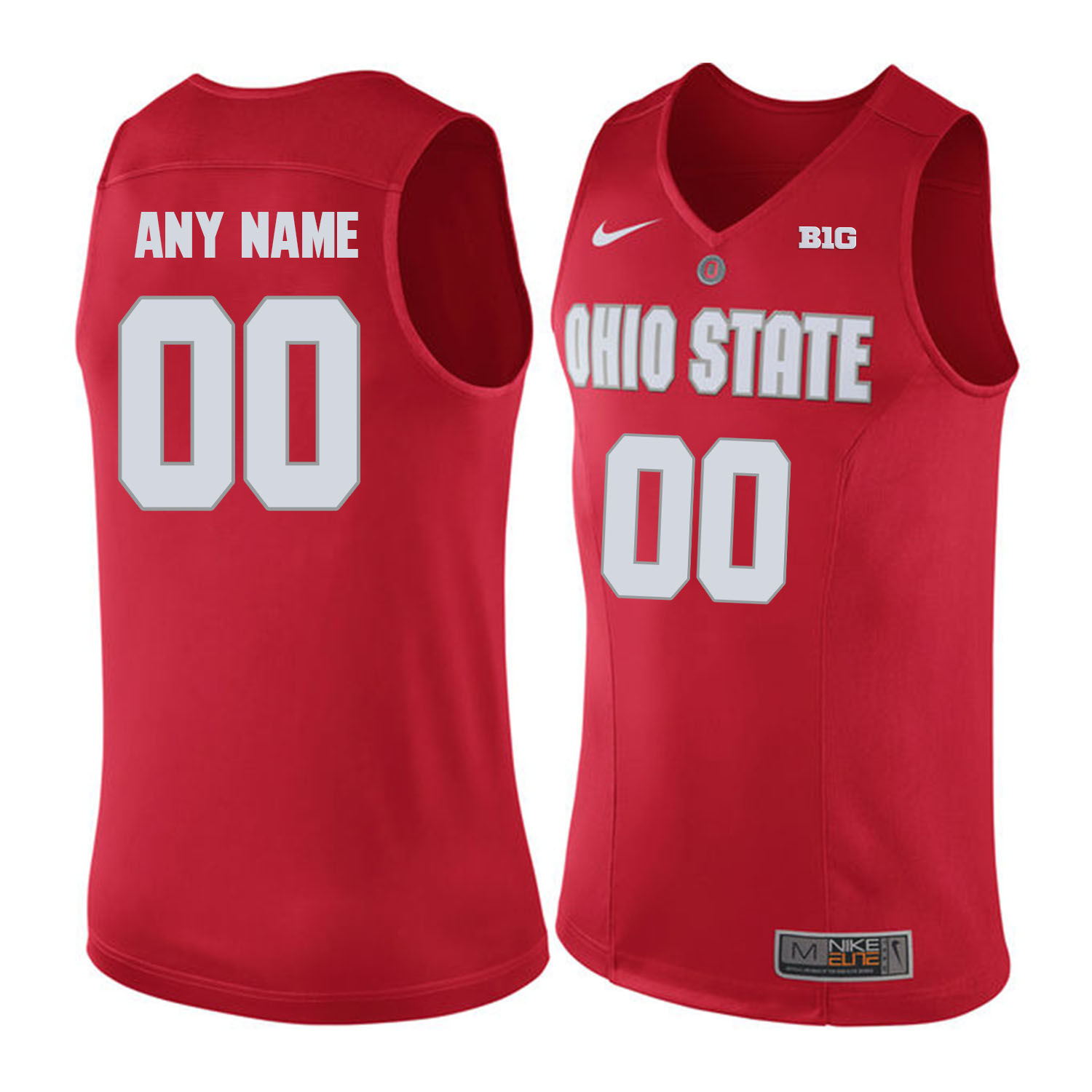 Ohio State Buckeyes Red College Customizd Basketball Jersey
