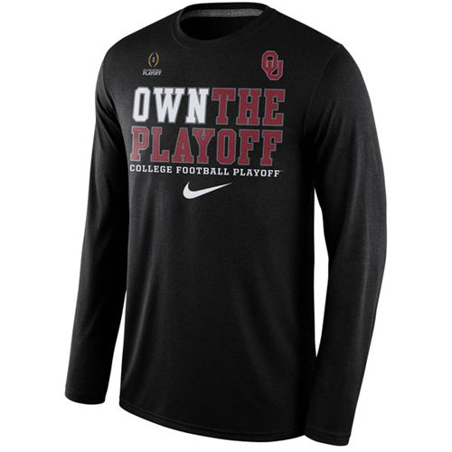 Oklahoma Sooners Nike 2016 College Football Playoff Bound Own The Playoff Long Sleeves T-Shirt Black