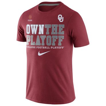 Oklahoma Sooners Nike 2016 College Football Playoff Bound Own The Playoff T-Shirt Crimson