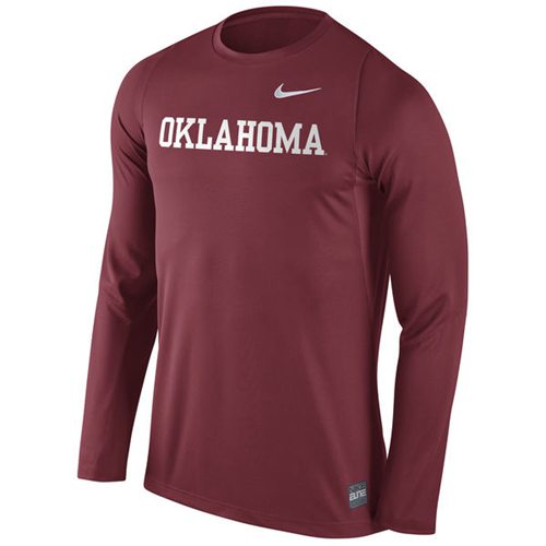 Oklahoma Sooners Nike 2016 Elite Basketball Shooter Long Sleeves Dri-FIT Top Crimson