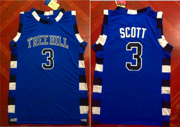 One Tree Hill movie edition jerseys #3 SCOTT blue jerseys