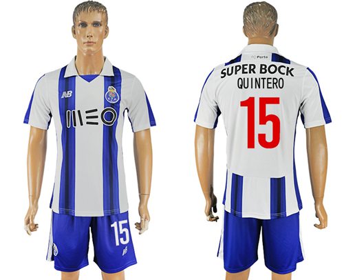 Oporto #15 Quintero Home Soccer Club Jersey Oporto #15 Quintero Home Soccer Club Jersey