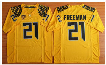 Oregon Ducks #21 Royce Freeman Yellow Limited Stitched NCAA Jersey