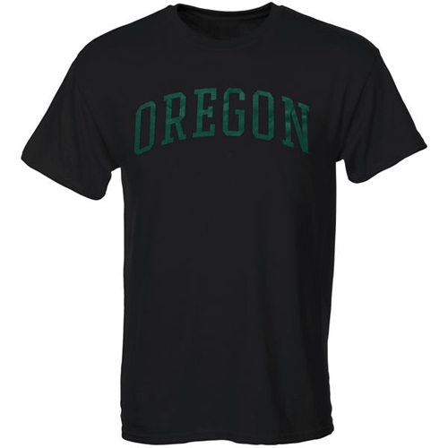 Oregon Ducks Green Arch T-Shirt Black