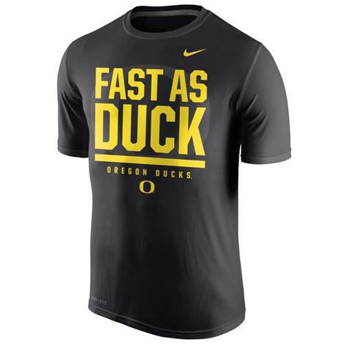 Oregon Ducks Local Verbiage Fast As Duck Dri-FIT T-Shirt Black