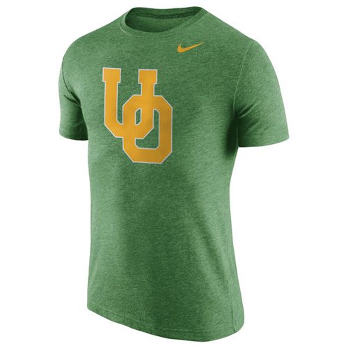 Oregon Ducks Nike Logo Plus Tri-Blend T-Shirt Heather Green