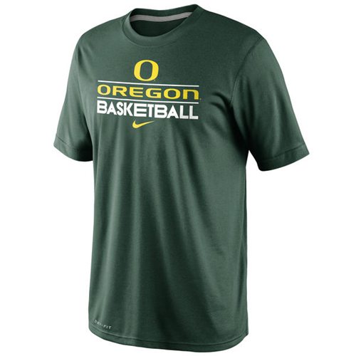 Oregon Ducks Team Issued Basketball Practice Performance T-Shirt Green