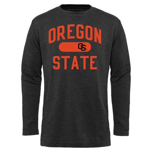 Oregon State Beavers Straight Out Long Sleeves Thermal T-Shirt Blue