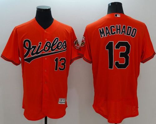 Orioles #13 Manny Machado Orange Flexbase Authentic Collection Stitched MLB Jersey Orioles #13 Manny Machado Orange Flexbase Authentic Collection Stitched MLB Jersey