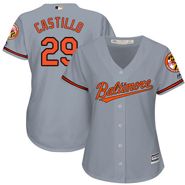 Orioles #29 Welington Castillo Grey Road Women's Stitched MLB Jersey Orioles #29 Welington Castillo Grey Road Women's Stitched MLB Jersey
