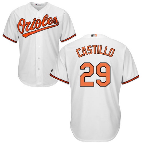Orioles #29 Welington Castillo White Cool Base Stitched Youth MLB Jersey