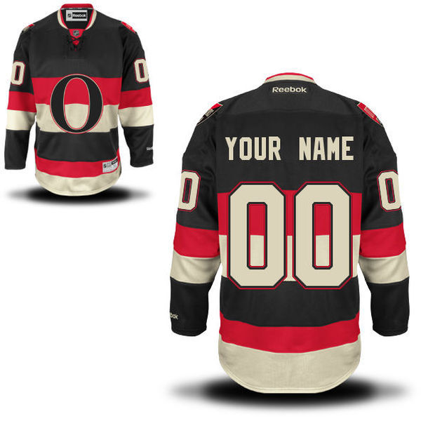 Ottawa Senators Black Men's Premier Alternate Custom Reebok Jersey Ottawa Senators Black Men's Premier Alternate Custom Reebok Jersey