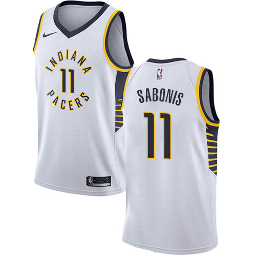 Pacers #11 Domantas Sabonis White Women's Basketball Swingman Association Edition Jersey