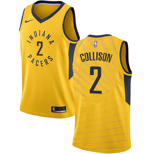Pacers #2 Darren Collison Gold Women's Basketball Swingman Statement Edition Jersey