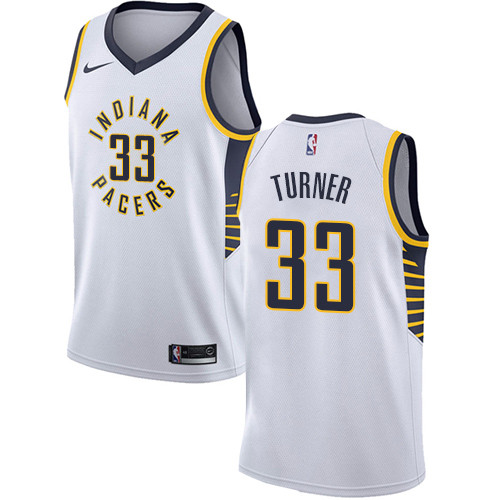 Pacers #33 Myles Turner White Youth Basketball Swingman Association Edition Jersey