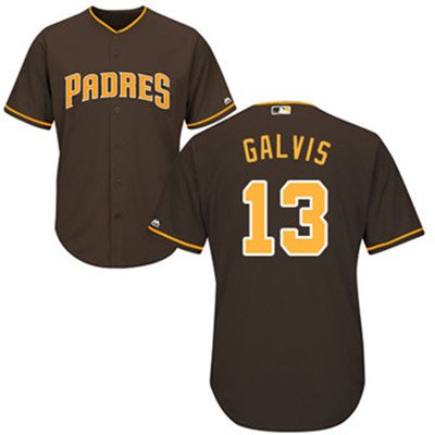 Padres #13 Freddy Galvis Brown New Cool Base Stitched Baseball Jersey Padres #13 Freddy Galvis Brown New Cool Base Stitched Baseball Jersey