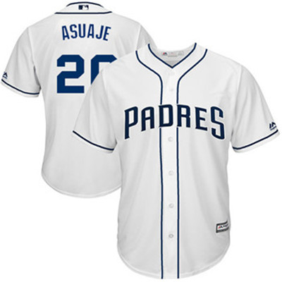 Padres #20 Carlos Asuaje White New Cool Base Stitched Baseball Jersey Padres #20 Carlos Asuaje White New Cool Base Stitched Baseball Jersey