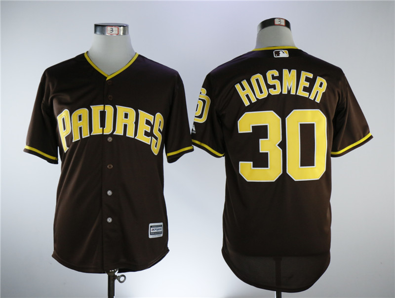 Padres #30 Eric Hosmer Brown Cool Base Stitched Men MLB Jersey