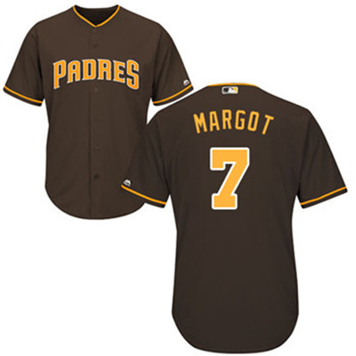 Padres #7 Manuel Margot Brown New Cool Base Stitched Baseball Jersey Padres #7 Manuel Margot Brown New Cool Base Stitched Baseball Jersey
