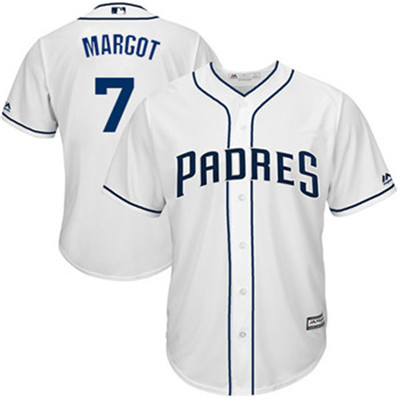 Padres #7 Manuel Margot White New Cool Base Stitched Baseball Jersey Padres #7 Manuel Margot White New Cool Base Stitched Baseball Jersey